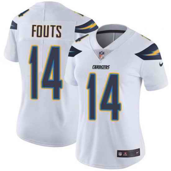 Nike Chargers #14 Dan Fouts White Womens Stitched NFL Vapor Untouchable Limited Jersey